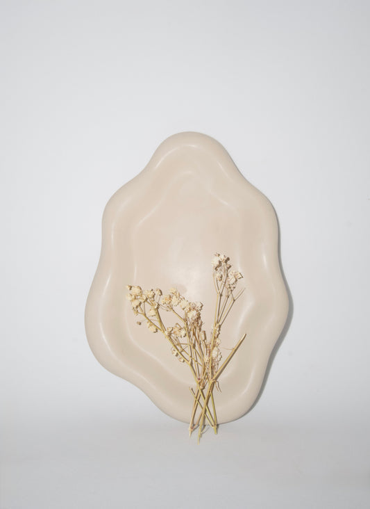 Vassoio Bordo Ondulato - Beige