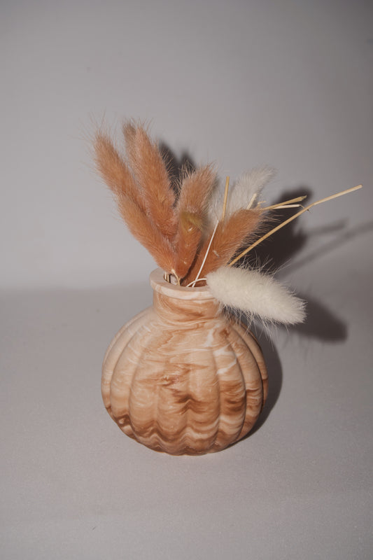 Vasetto Tondo Spicchi Effetto Marmo