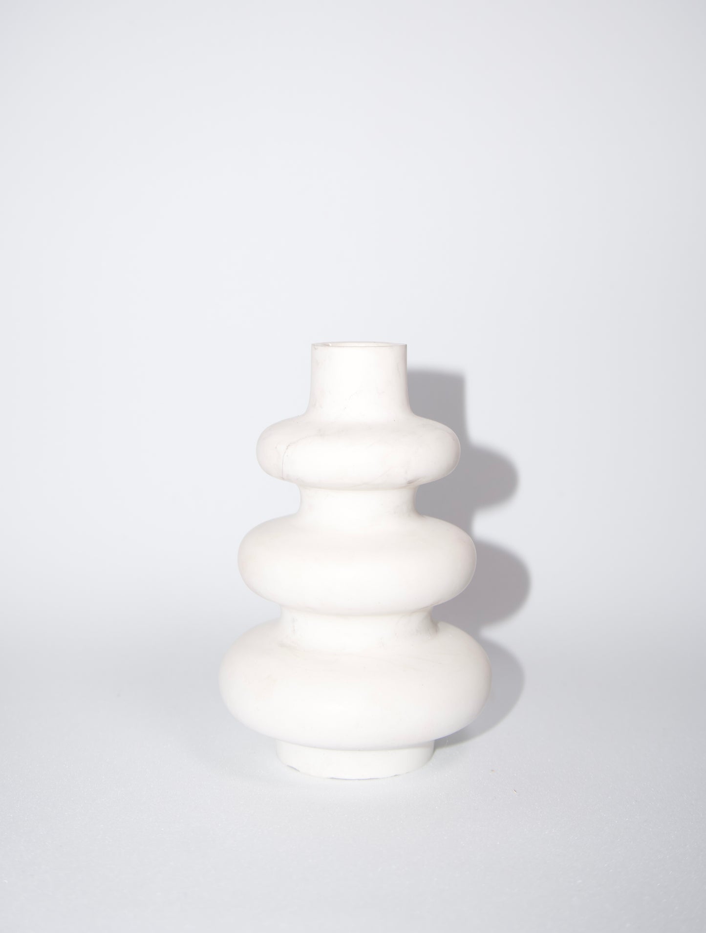 Mini Vaso Spirale Effetto Marmo - Bianco