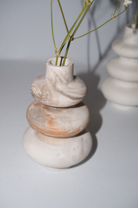 Mini Vaso Spirale Effetto Marmo