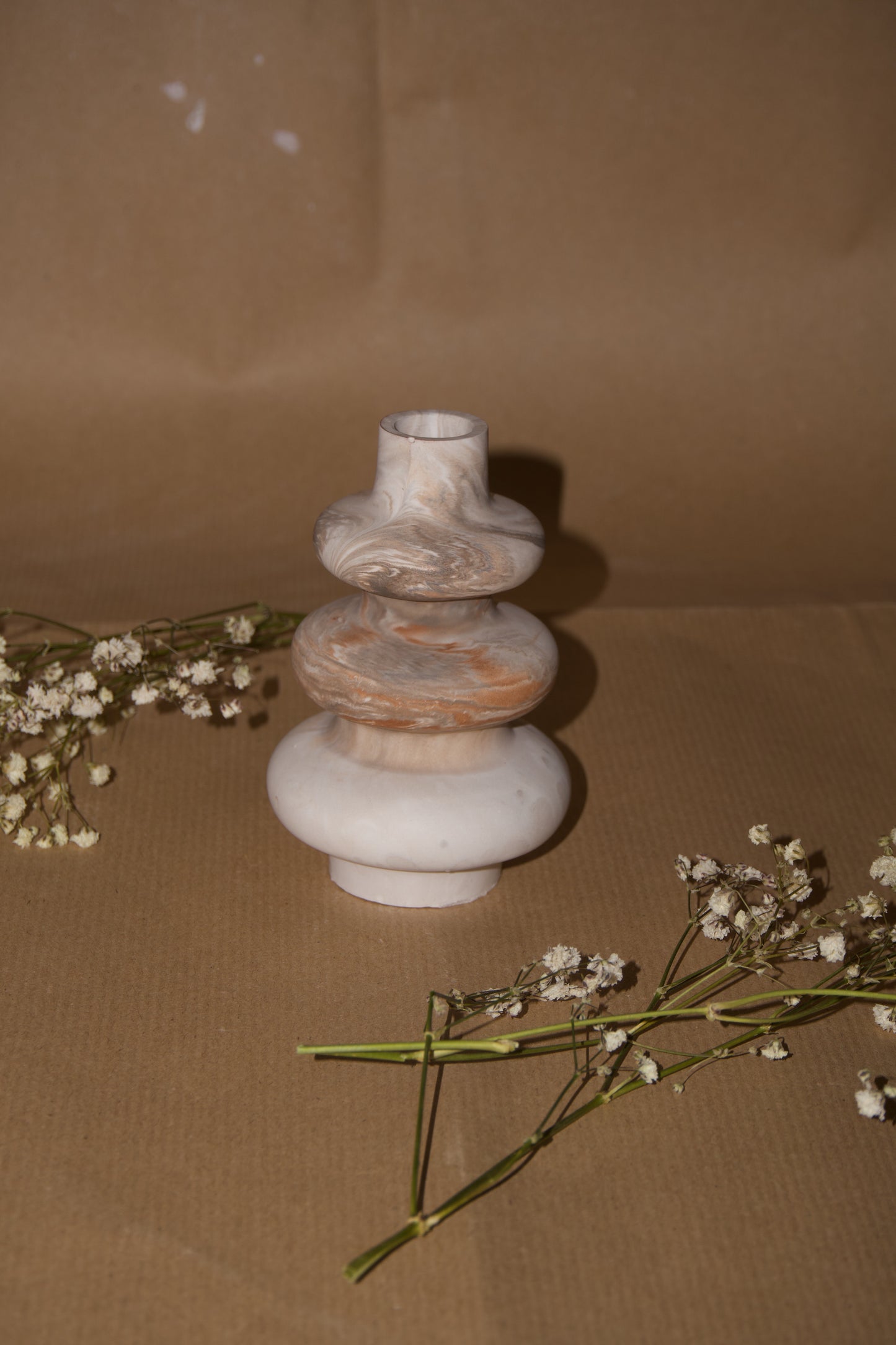 Mini Vaso Spirale Effetto Marmo