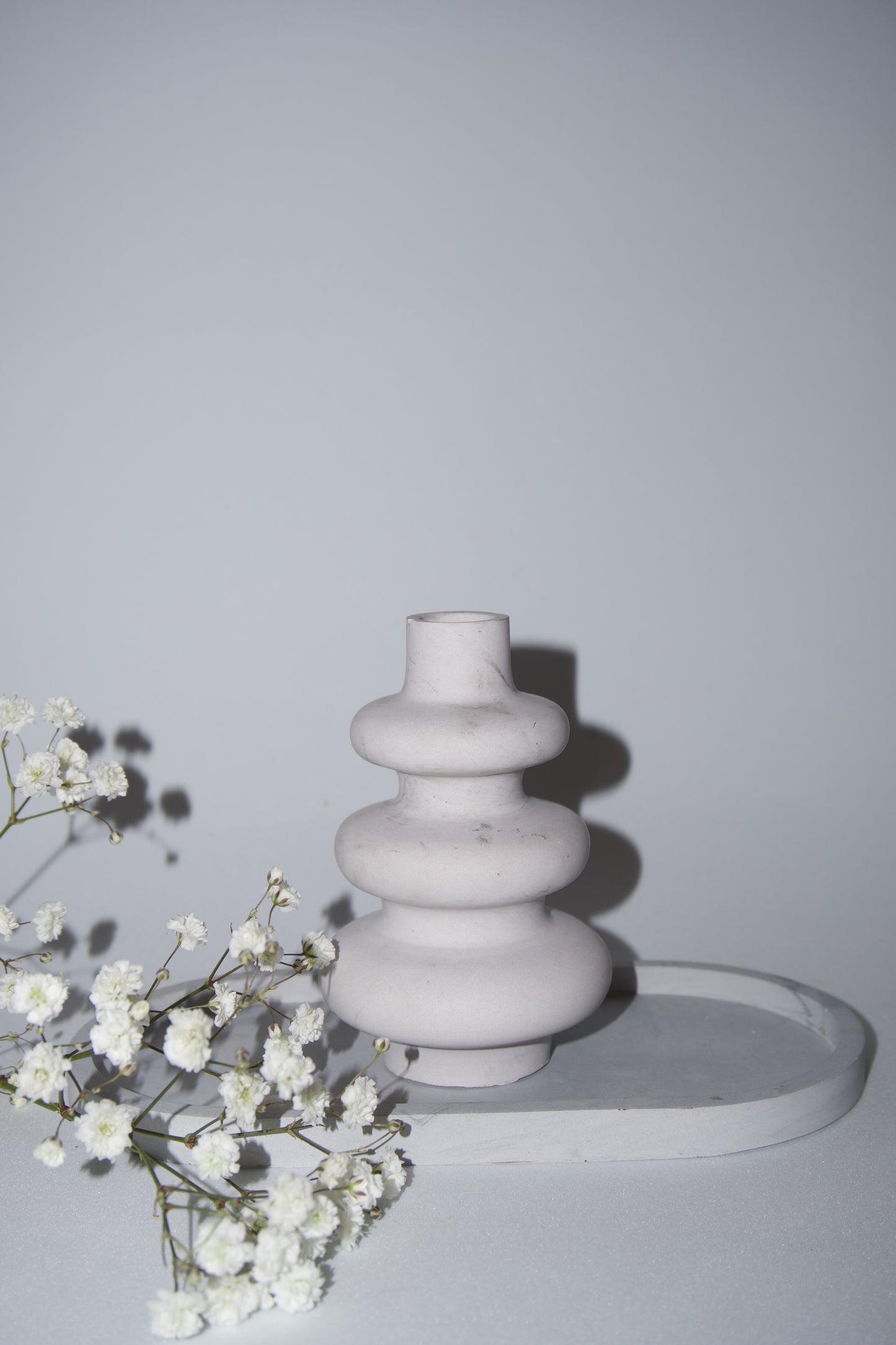 Mini Vaso Spirale Effetto Marmo - Grigio