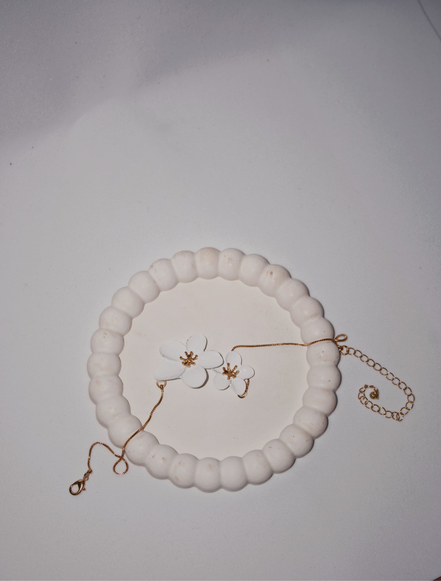 Vassoio Bubble Effetto Marmo - Bianco e Beige