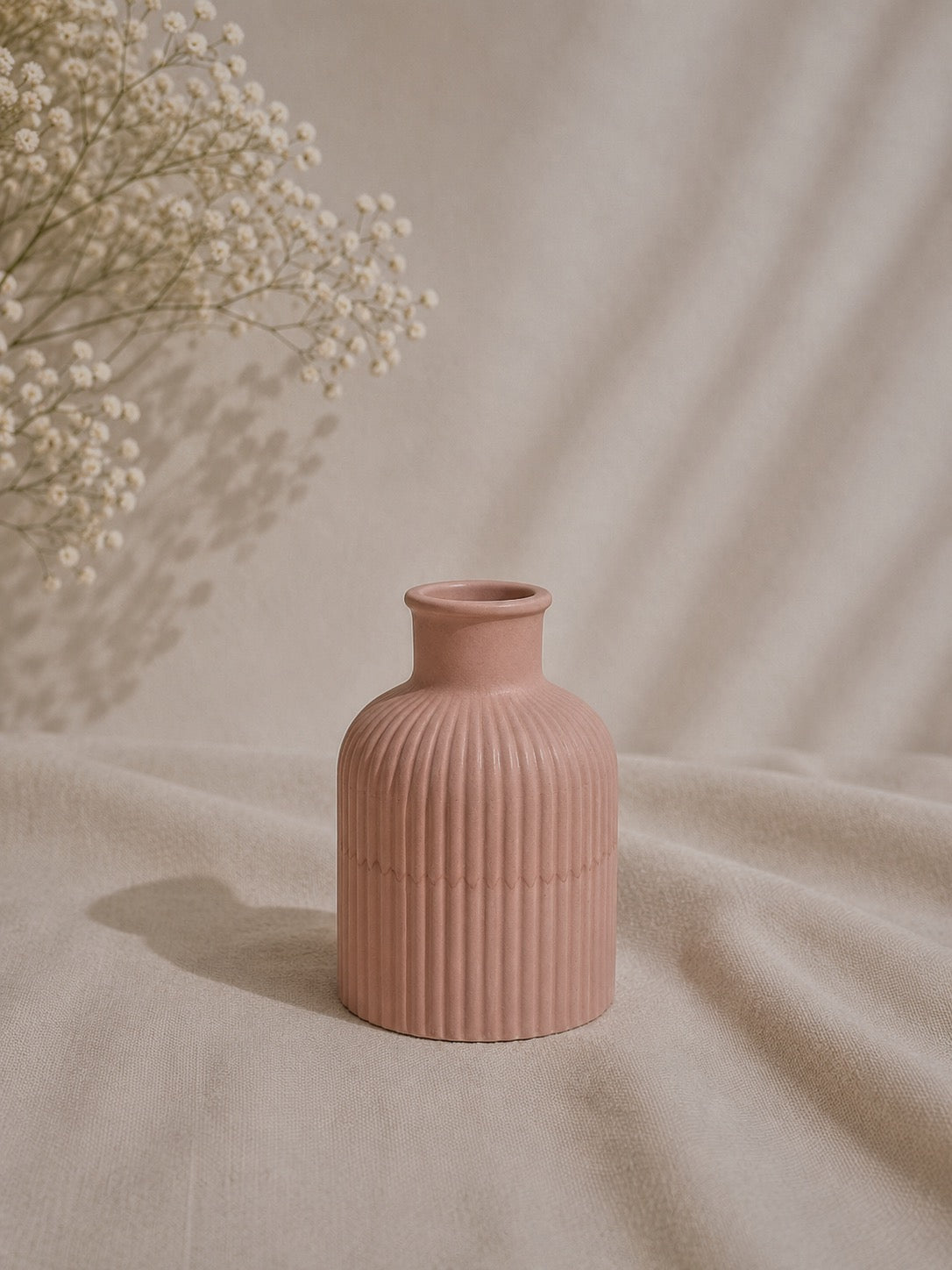 Vasetto Rigato - Rosa Antico