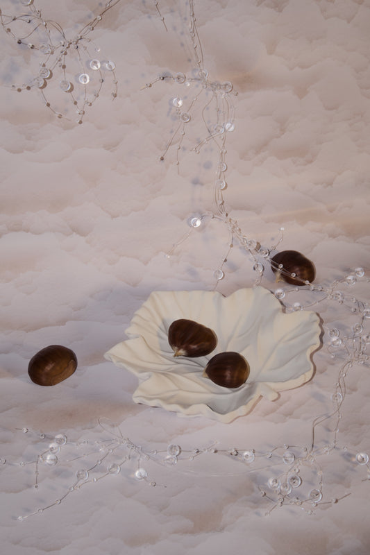 Vassoio Foglia - Bianco