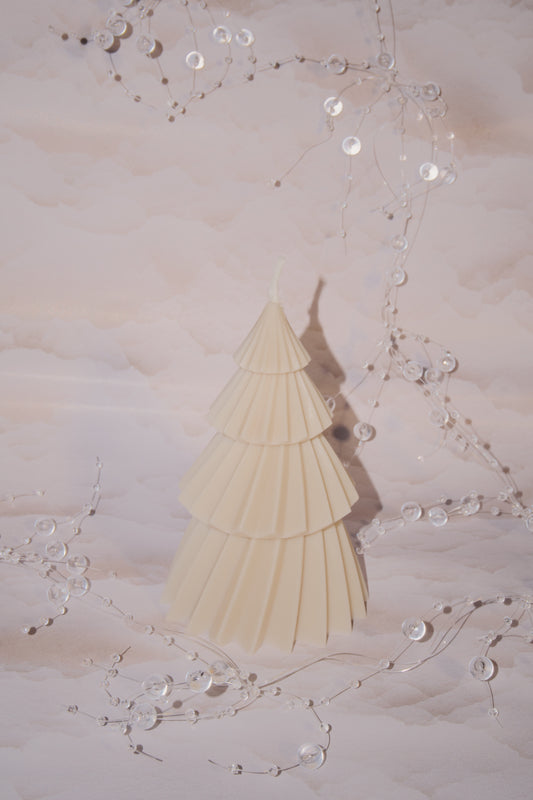 Candela Albero di Natale Piccolo - Beige