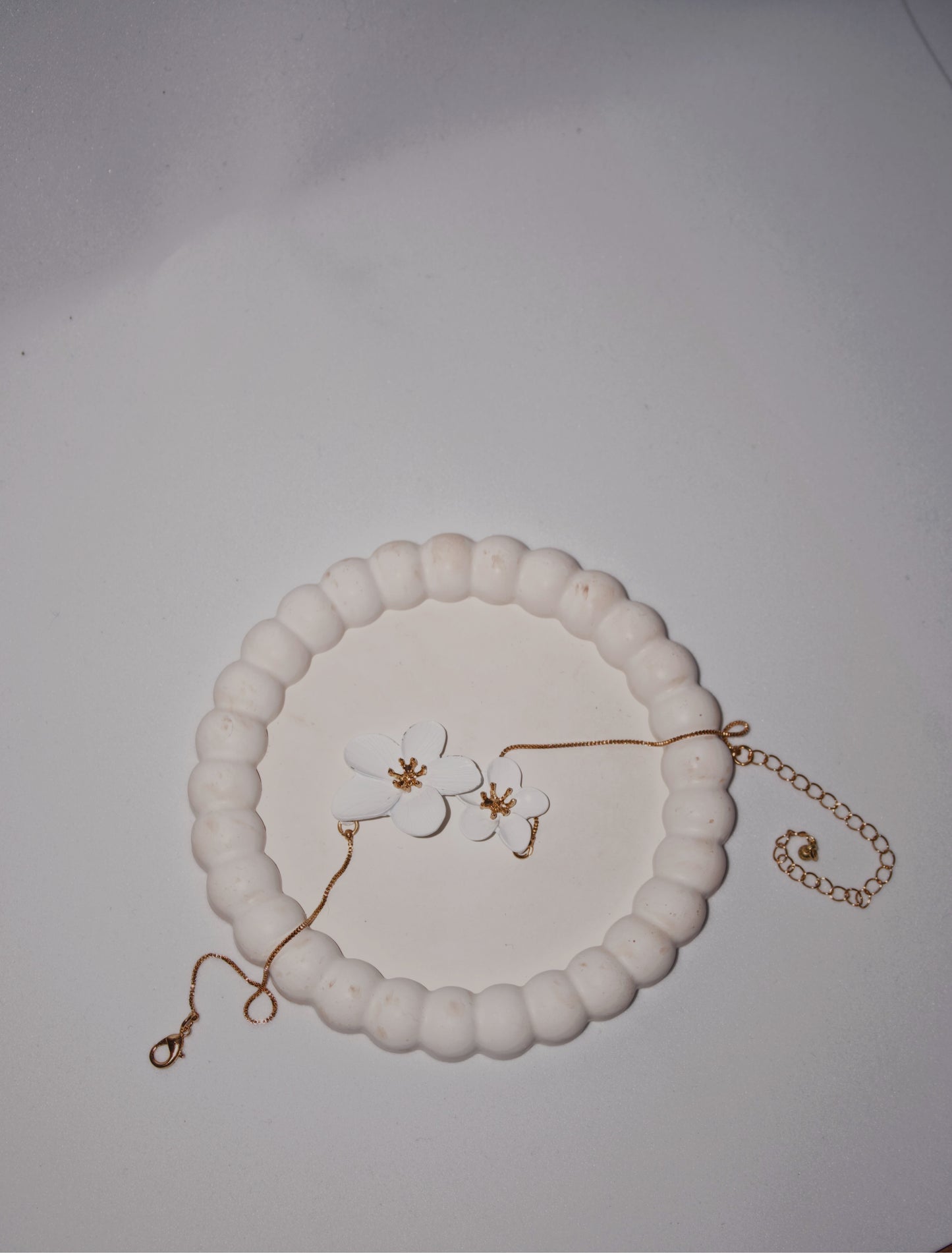 Vassoio Bubble Effetto Marmo - Bianco e Beige