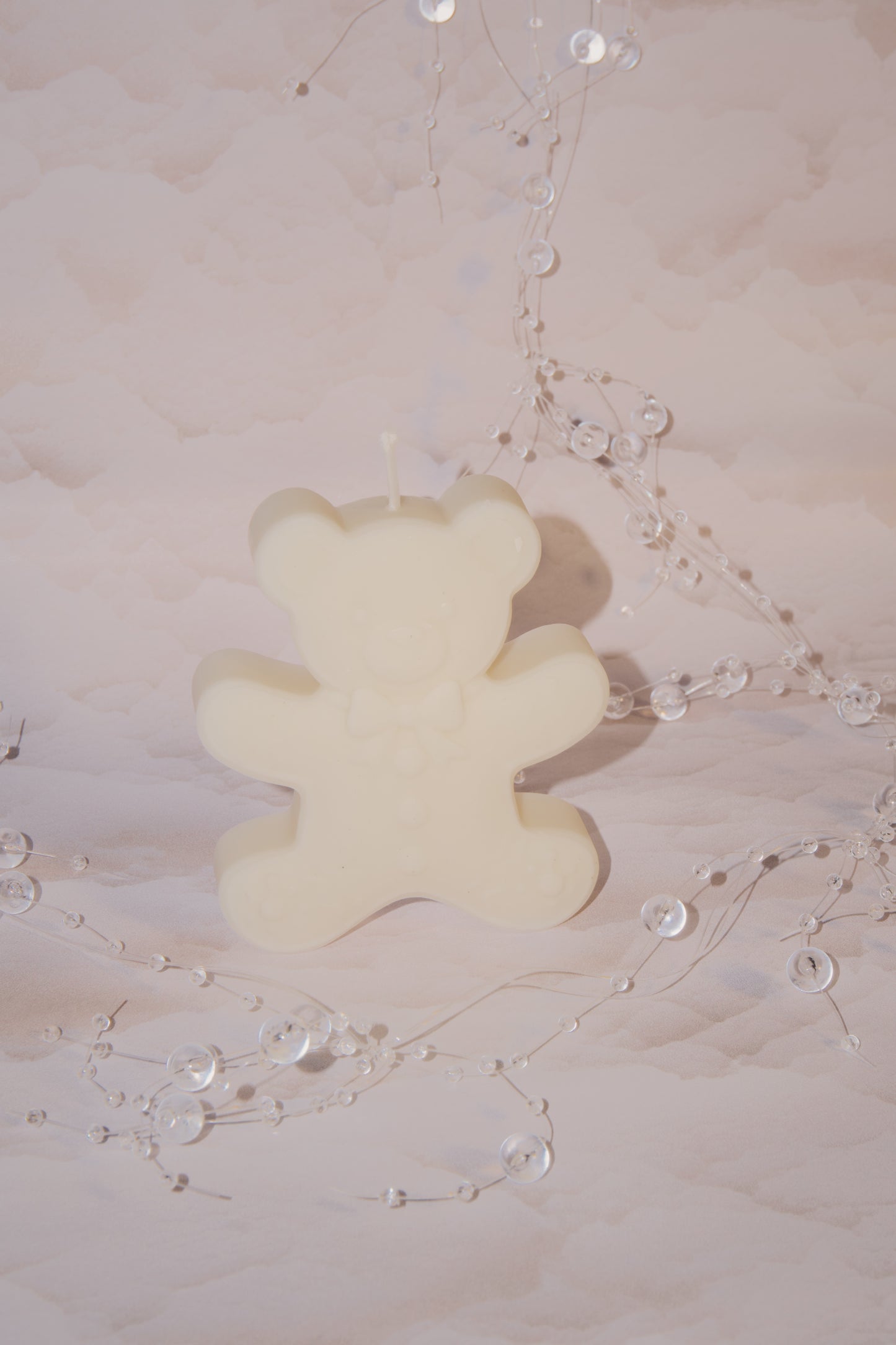 Candela Orsetto Natalizio - Bianco