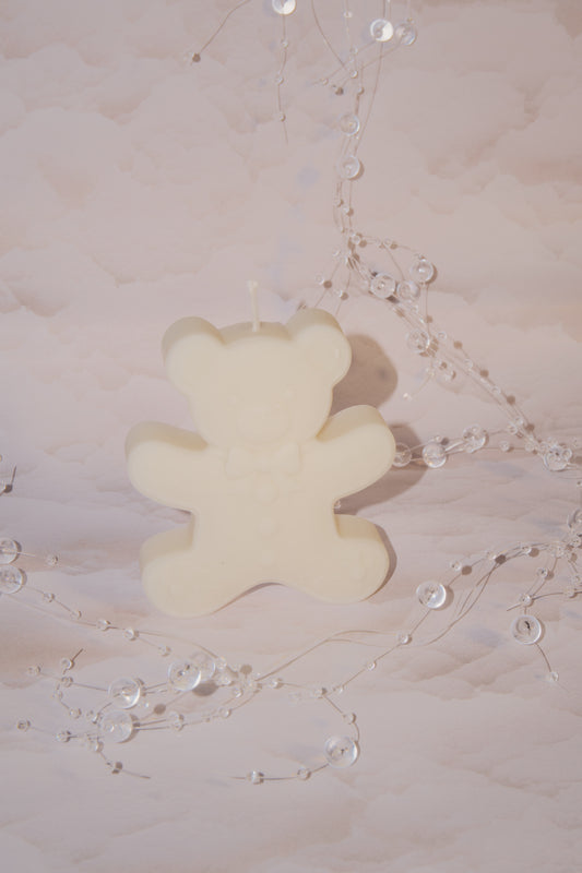 Candela Orsetto Natalizio - Bianco